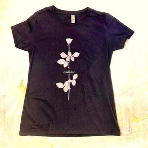 Next Level Apparel Depeche Mode Violator Album Slim Fit Y2K Band T-shirt Size L